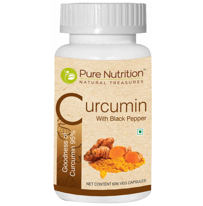 Pure Nutrition Curcumin with Black Pepper Veg Capsule