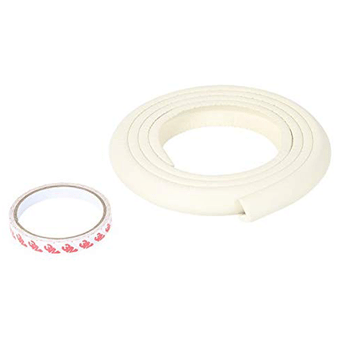 Safe-O-Kid Unique High Density L-Shaped 2mtr Long Guard Strip White 4 Edge