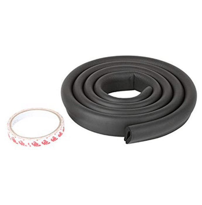 Safe-O-Kid Unique High Density 2mtr Long U-Shaped Guard Strip Black 2 Edge