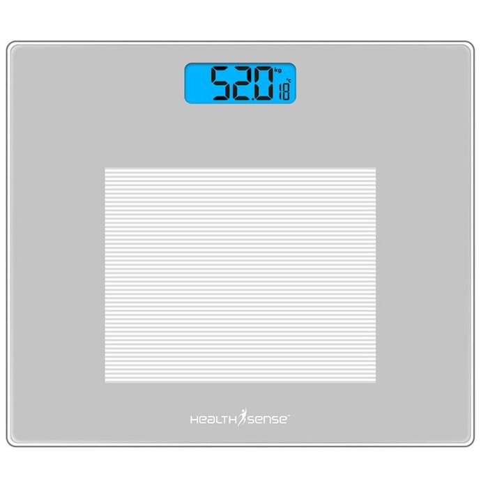 Health Sense PS 115 Dura-Glass Digital Personal Body Weighing Scale Grey