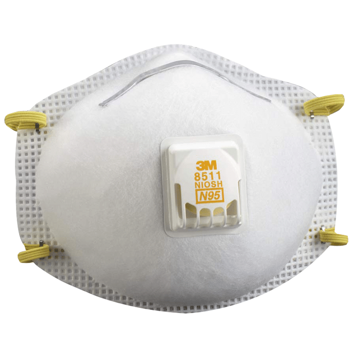 3M N95 8511 Respirator Mask White