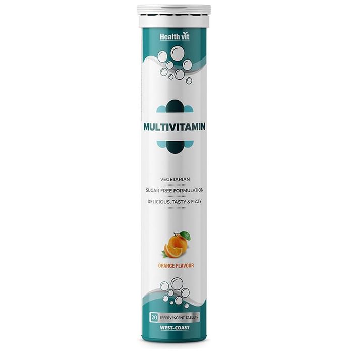 HealthVit Multivitamin Supplements Orange Sugar Free Effervescent Tablet