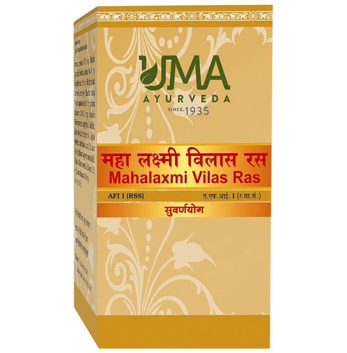 Uma Ayurveda Mahalaxmi Vilas Ras Tablet (with Gold)