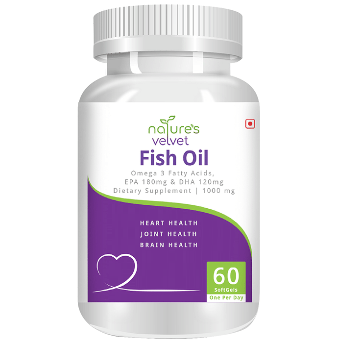 Nature's Velvet Fish Oil Omega 3 1000mg Capsule