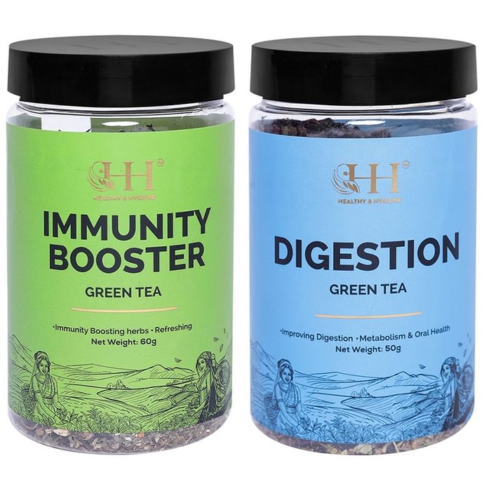 Healthy & Hygiene Combo Pack of Digestion Green Tea 50gm & Immunity Booster Green Tea 60gm