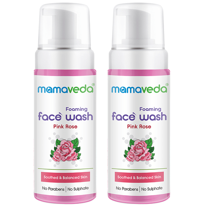 Mamaveda Pink Rose Foaming Face Wash (160ml Each)