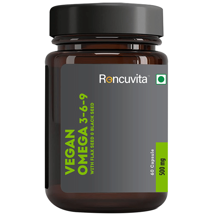 Roncuvita Vegan Omega 3 6 9 Capsule with Flax Seed & Black Seed