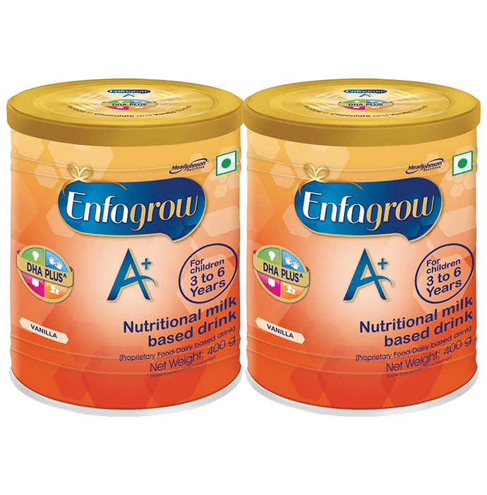 Enfagrow A+ Nutritional Milk Powder Health Drink for Children 3 to 6 Years Vanilla (400gm Each)