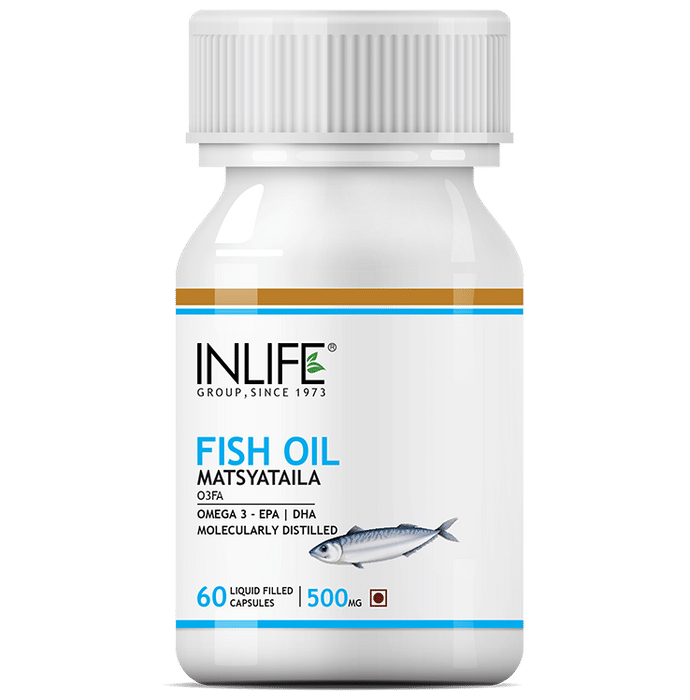 Inlife Fish Oil Omega 3, 500mg Capsule