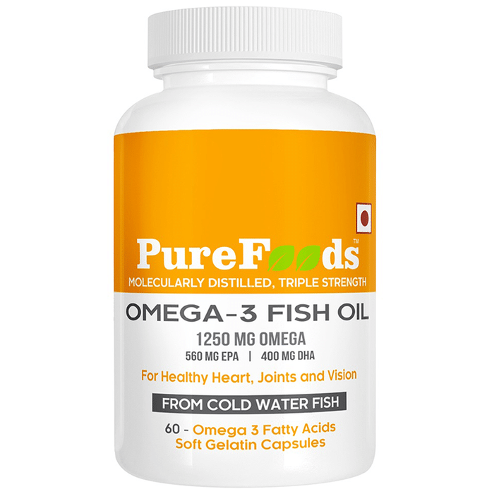 PureFoods Omega 3 Fish Oil Soft Gelatin Capsule